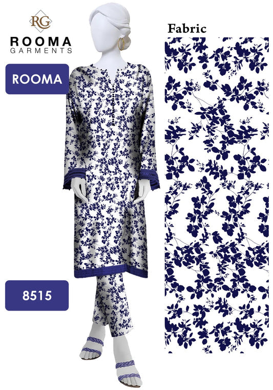 Digital Printed Cotton 2 Piece Unstitched Suit