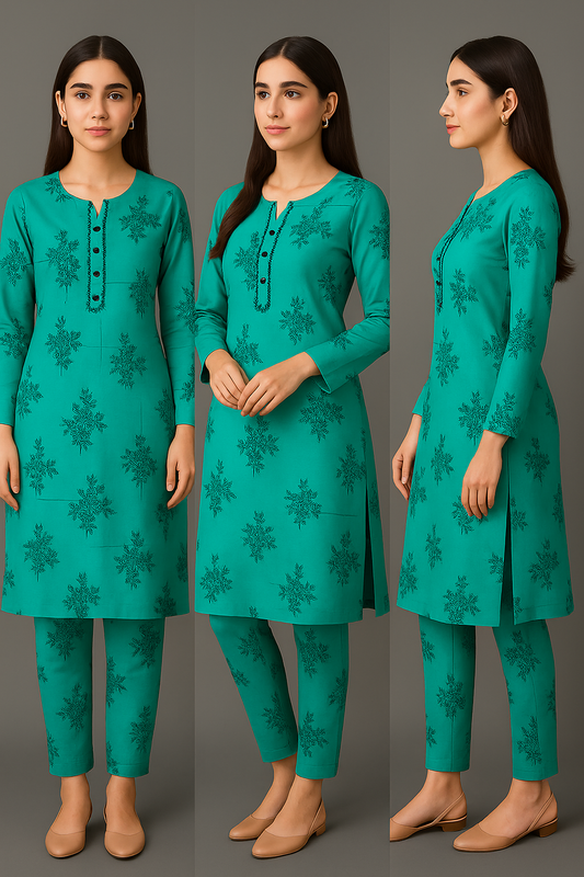 Arabic Lawn Stitched Suit