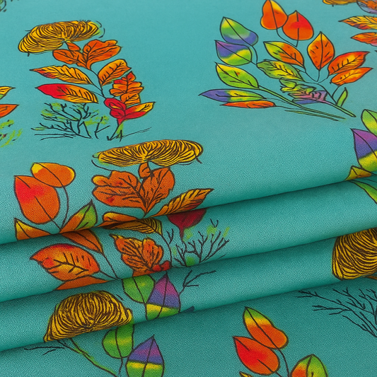 Digital Printed Cotton 2 Piece Unstitched Suit