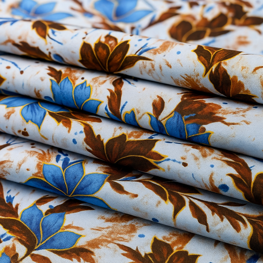 Digital Printed Cotton 2 Piece Unstitched Suit