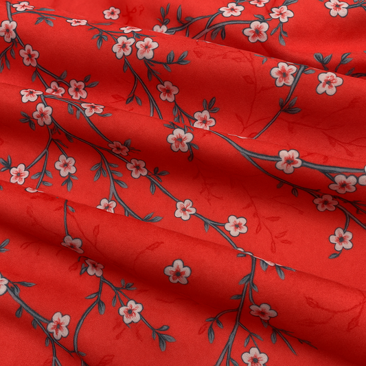 Digital Printed Cotton 2 Piece Unstitched Suit