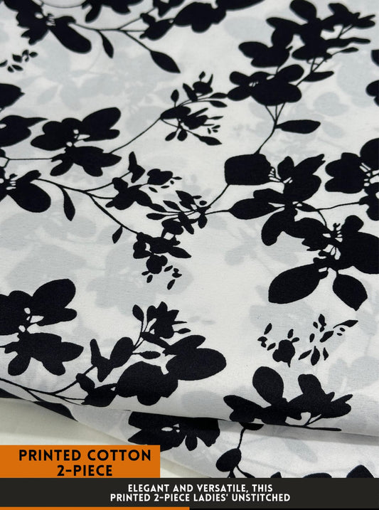Digital Printed Cotton 2 Piece Unstitched Suit