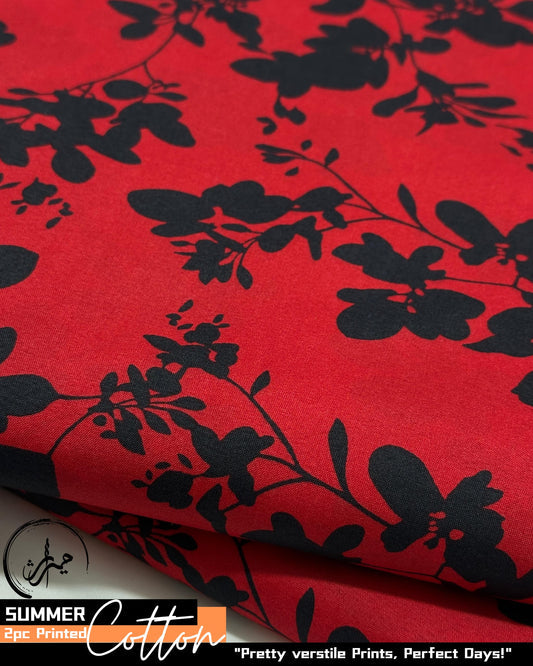 Digital Printed Cotton 2 Piece Unstitched Suit