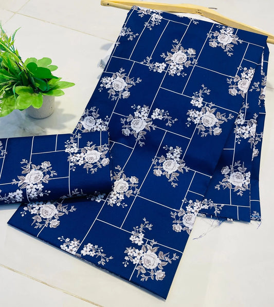 Digital Printed Cotton 2 Piece Unstitched Suit