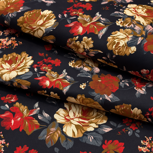 Digital Printed Cotton 2 Piece Unstitched Suit