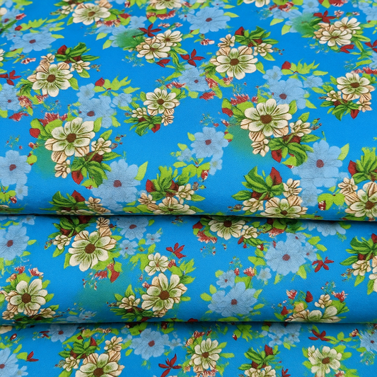 Digital Printed Cotton 2 Piece Unstitched Suit